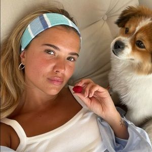 Djerf Avenue Rainbow Headband Sky